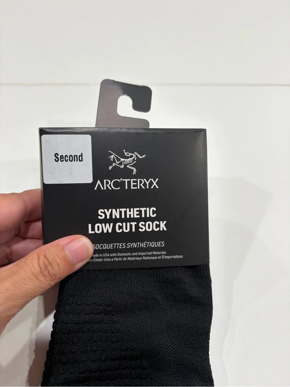 Arc’teryx Men's Medium Synthetic Low Cut Sock Black NWT Cushioned Breathable